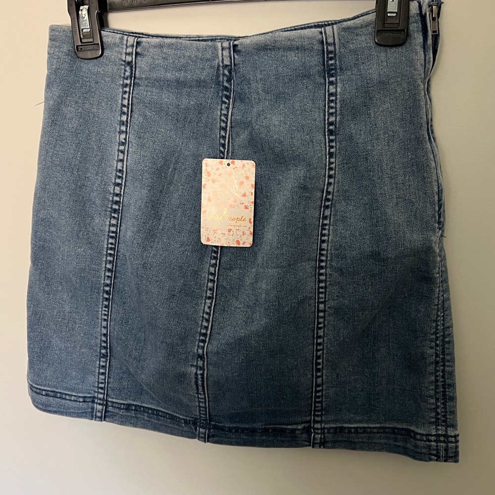 Denim Free People Skirt | Faded Indigo